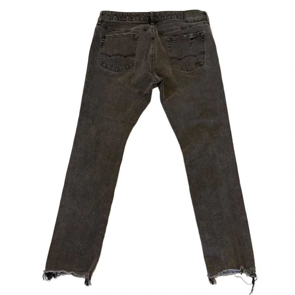 AMERICAN EAGLE Extreme Flex 4 Slim Jeans Black Ripped